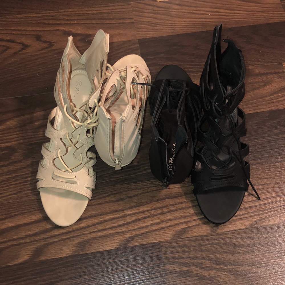 2 pairs of wedges size 11W